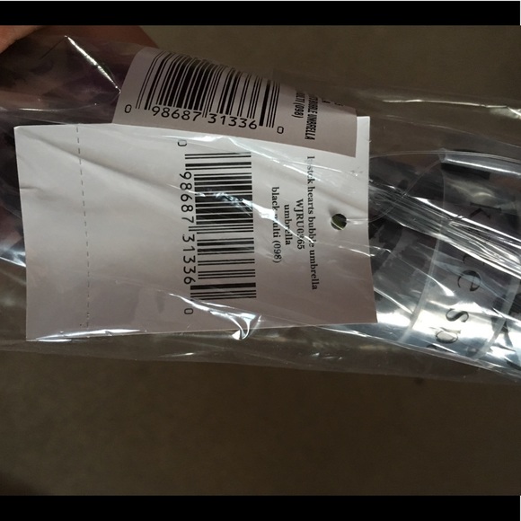 Kate spade clear bubble heart pattern umbrella nwt - Picture 5 of 8